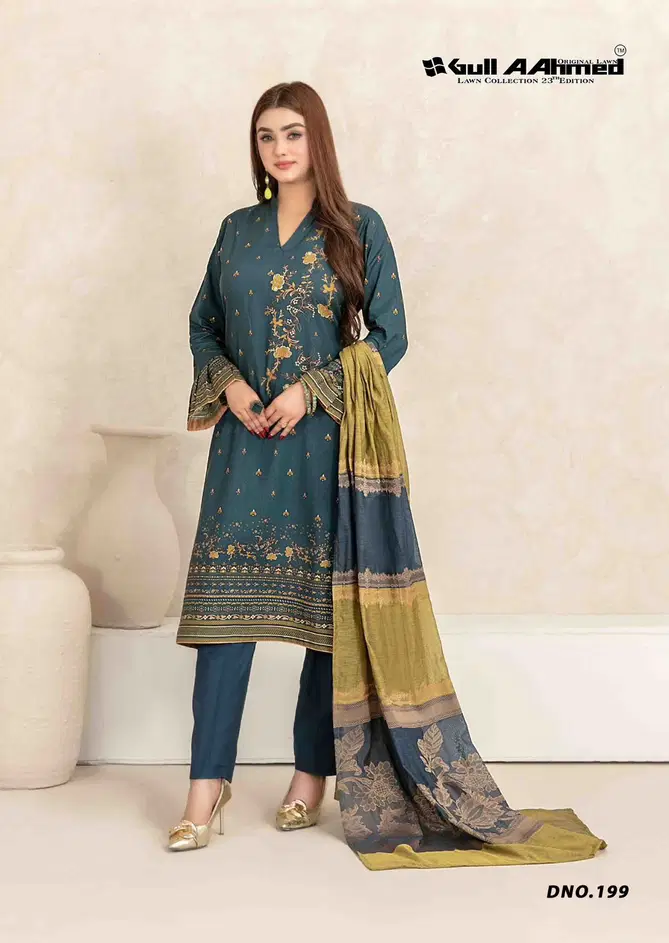 Lawn Vol 23 By Gull A Ahmed Lawn Cotton Dress Material Wholesale Price In Surat
